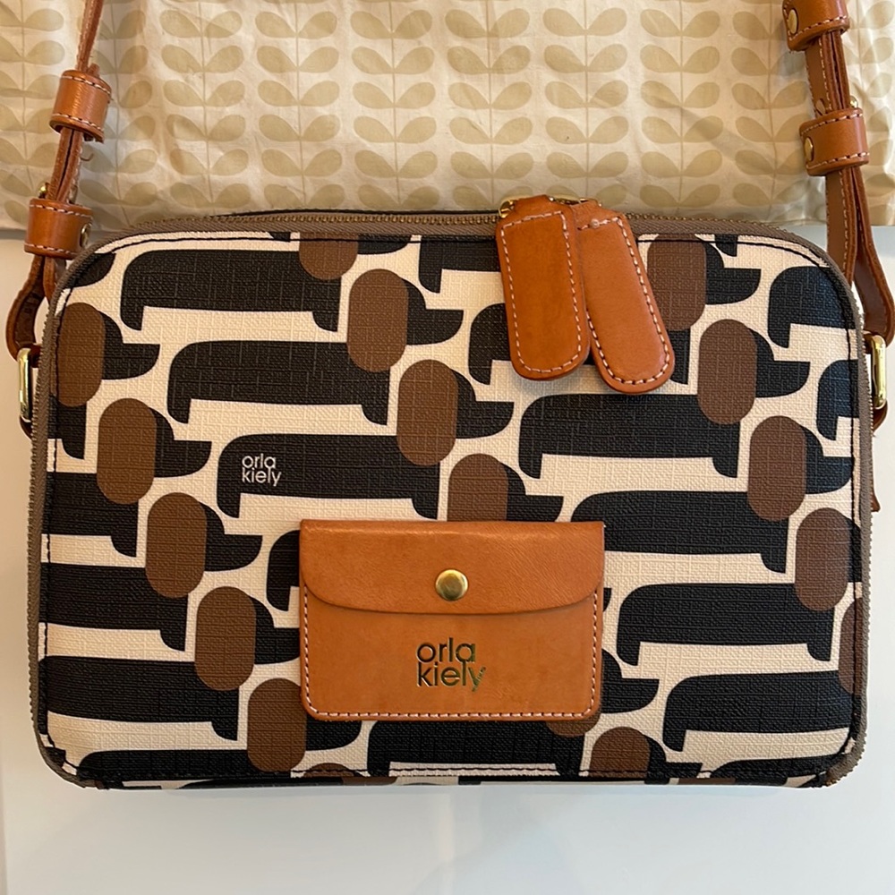 Orla Kiely Dog Show bag 🐶🐾🐕🤍🤎🖤